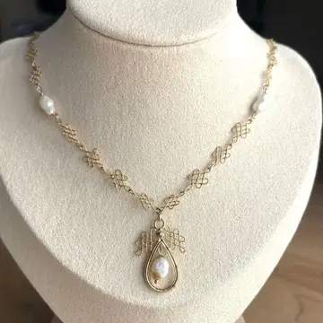 빈티지 925 실버 펄 목걸이