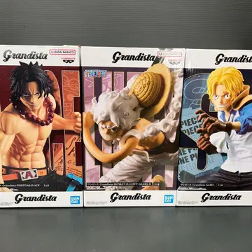 Grandista 에이스 루피 사보 피규어 3개 세트