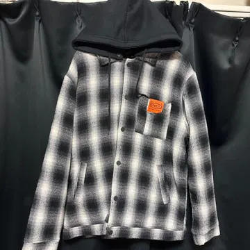 루카 플란넬 보아 셔츠 자켓 옴브레 체크 RVCA