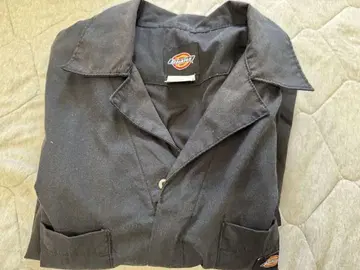 Dickies 블랙 오버롤 작업복 반팔
