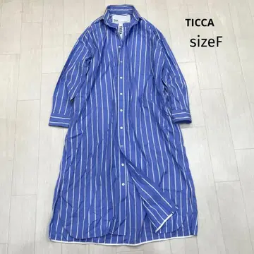 TICCA 티 긴팔 셔츠 원피스 스트라이프