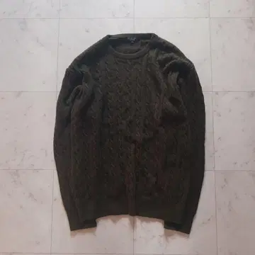 후키모리 FUKAKI CASHMERE 캐시미어 100 케이블 니트 XL