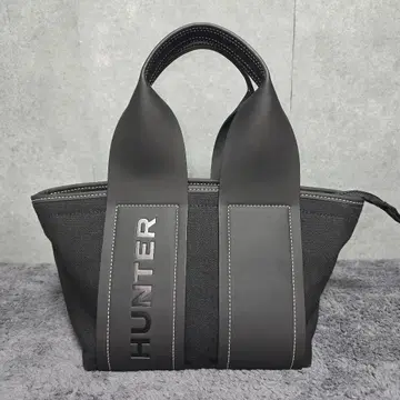HUNTER 리파인드 스티치 캔버스 미니 토트백 블랙