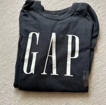 GAP 블랙 로고 T셔츠 M