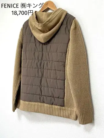 새상품 18,700엔 FENICE 킹/후드 부착 아우터 베이지