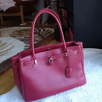 고급, 새상품급, 하마노 미티어 토트백, 빨간색.