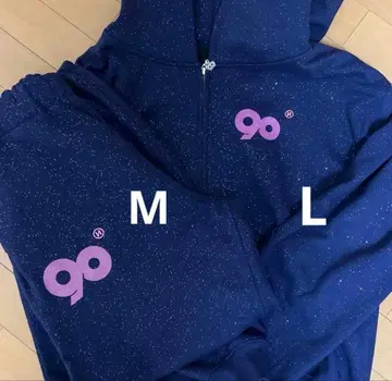 9090 네이비 스팽글 후드티 M L