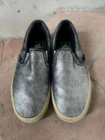 Vans 실버 슬립온 24.5cm 레어 스니커즈 반스