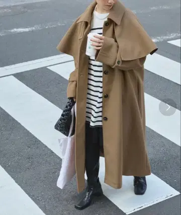 컨디션 최상 forsky 스텐칼라 2way 케이프 판초 롱 코트