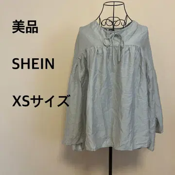 [ 새상품급 ] SHEIN/여성용/긴팔/상의/연한 카키/무지/리본