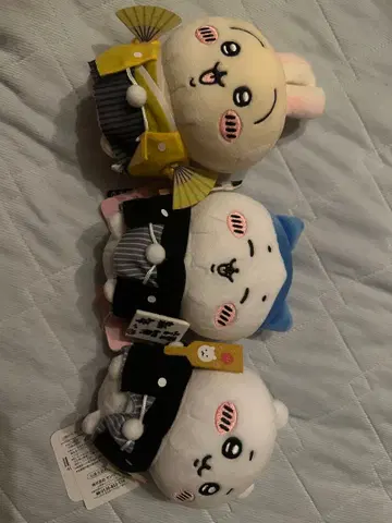 [ 3개 세트 ] 치이카와 (먼작귀) 봉제 인형 설날 토끼 하치와레