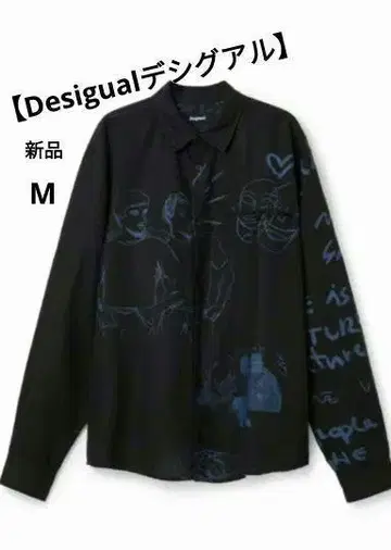 새상품 Desigual 데시구알 긴팔 셔츠 남성용 M