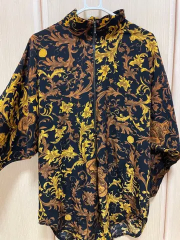 빈티지 점퍼 호랑이 스카프 패턴