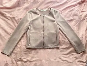 Roomy's 핑크 노카라 자켓 스웨이드풍 F 여성용