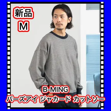 B-MING  바즈아이 자카드 티셔츠 M 네이비 새상품