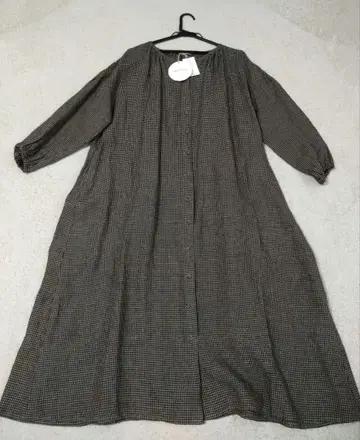 사만사 모스모스 허리 리본 원피스 린넨 100%