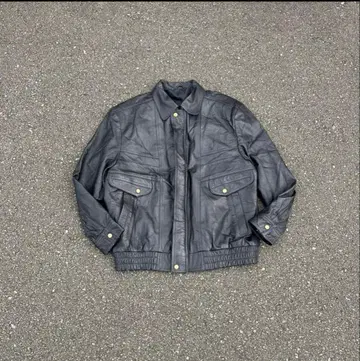 90s 짧은 기장 아카이브 가죽 자켓
