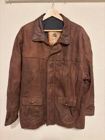 브라운 빈티지 가죽 자켓 XL