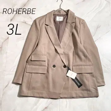M17945 미사용 엘베 메시지 자수 더블 브레스트 자켓 3L