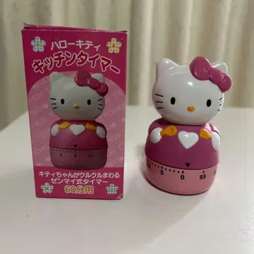미사용 헬로키티 주방 타이머 헤이세이 레트로 핑크