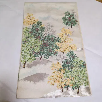 후쿠로 오비 나무 문양 순수 실크