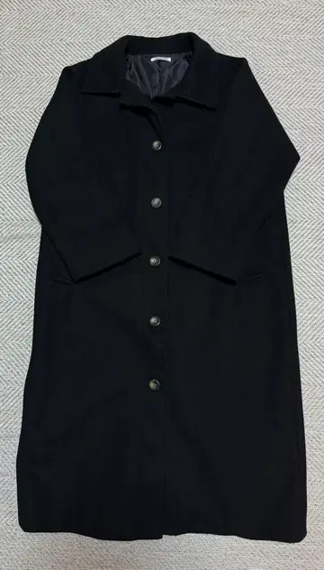 올리브 데 올리브 롱 코트 Black
