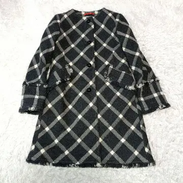 Aquascutum 아쿠아 스큐텀 체크 무늬 롱 코트