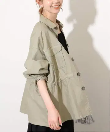 SLOBE IENA 옥스 CPO 셔츠 블루종