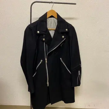 블랙 울 라이더 자켓