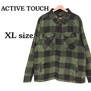 ACTIVE TOUCH 충전솜 체크 셔츠 자켓 XL 그린
