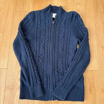 LL.Bean 엘엘빈 케이블 니트 집업 스웨터 XS 사이즈