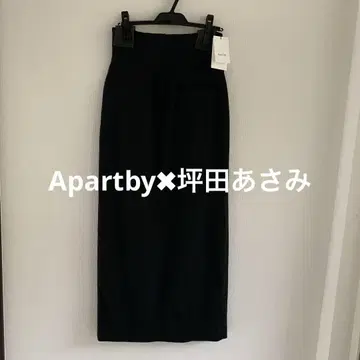 Apartby 츠보타 아사미 하이웨스트 스트레이트 스커트