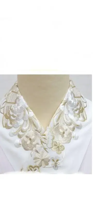 옷깃 장식용 깃 후리소데용 예복용 럭셔리 화이트 x 금 성인식 새상품