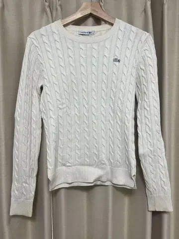 LACOSTE 라코스테 케이블 니트 스웨터 아이보리