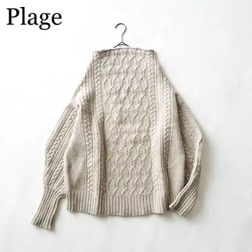 2641Z 새상품급 플라주 아란 모크넥 니트 하이넥 모 100