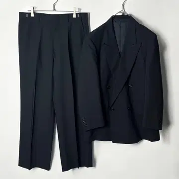 CHERERAL 더블 브레스트 수트 상하의 셋업 블랙