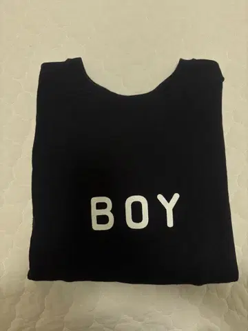 BOY 프린트 블랙 맨투맨 빔즈 보이 챔피온