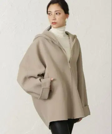 epoca 파인 더블 모사 케이프 코트 케이프 판초 아우터