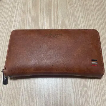 브라운 가죽 지퍼식 장지갑 shabili style classic