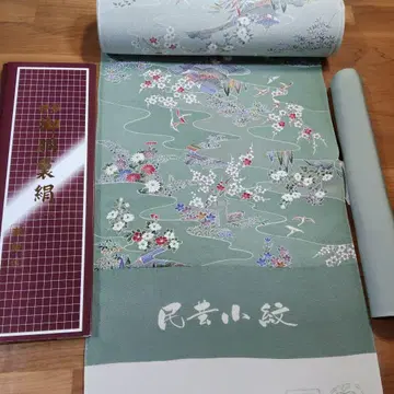 순수 실크 코몬 기모노 옷감 꽃무늬 기모노 옷감