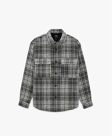 ZARA 체크 셔츠 자켓