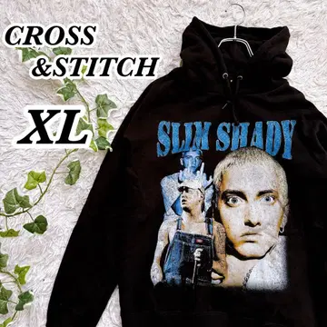 레어 크로스 스티치 에미넴 SLIM SHADY 후드티 XL