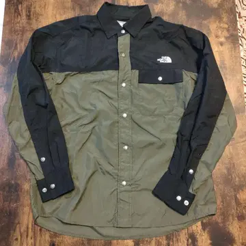 새상품급 THE NORTH FACE 긴팔 셔츠 블랙/올리브