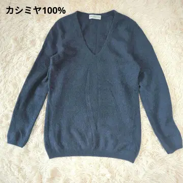 몽슈슈 니트 V넥 스웨터 캐시미어 100% 사이즈 M