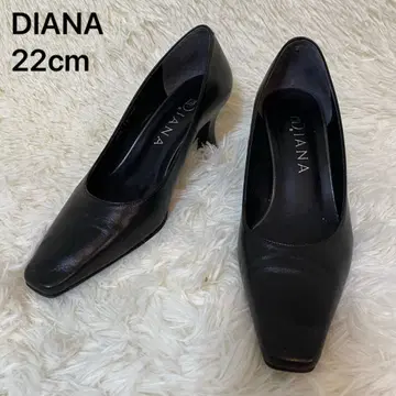 DIANA 스퀘어토 가죽 펌프스 블랙 22cm 포멀 관혼상제