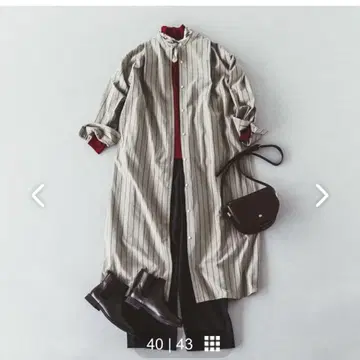 북유럽, 생활 잡화점 스트라이프 2WAY 원피스 카키