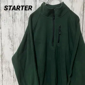 C2643 STARTER 90s 플리스 하프 지퍼 자켓 그린