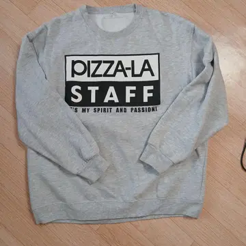레어 PIZZA-LA STAFF 맨투맨 그레이 LL