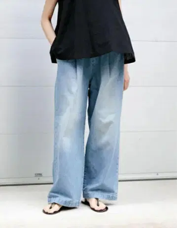 카구레 페이드 데님 이지 팬츠 카구레 팬츠 청바지 데님 팬츠