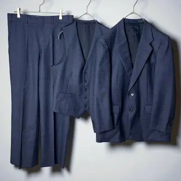 F.A.C 3피스 수트 셋업 네이비 울 M-L 정도